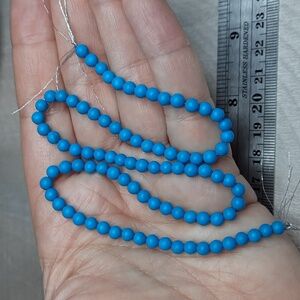 4mm ""Turquoise" Magnesite Stone 15-inch Strand #6